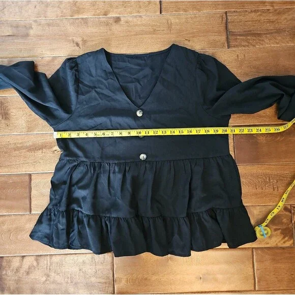 Shein babydoll peplum top size L - Picture 5 of 9